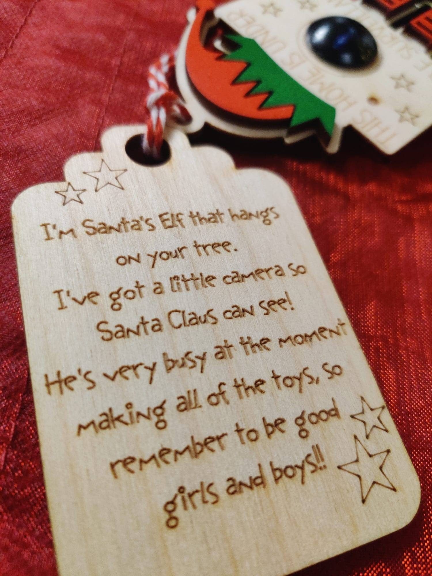 Santa cam tree decor