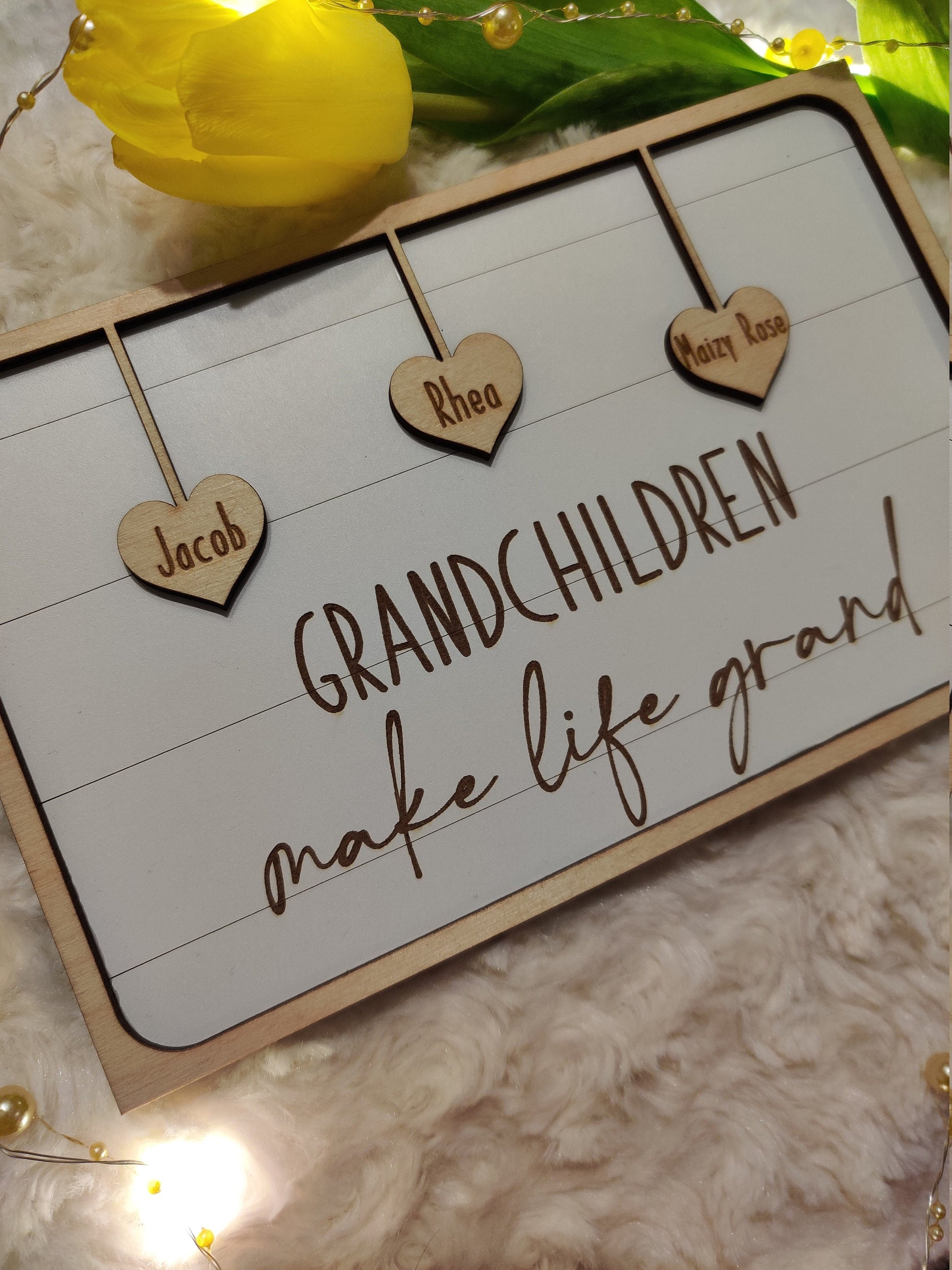 Grandchildren plaque, grandchildren make life grand/ grandparents