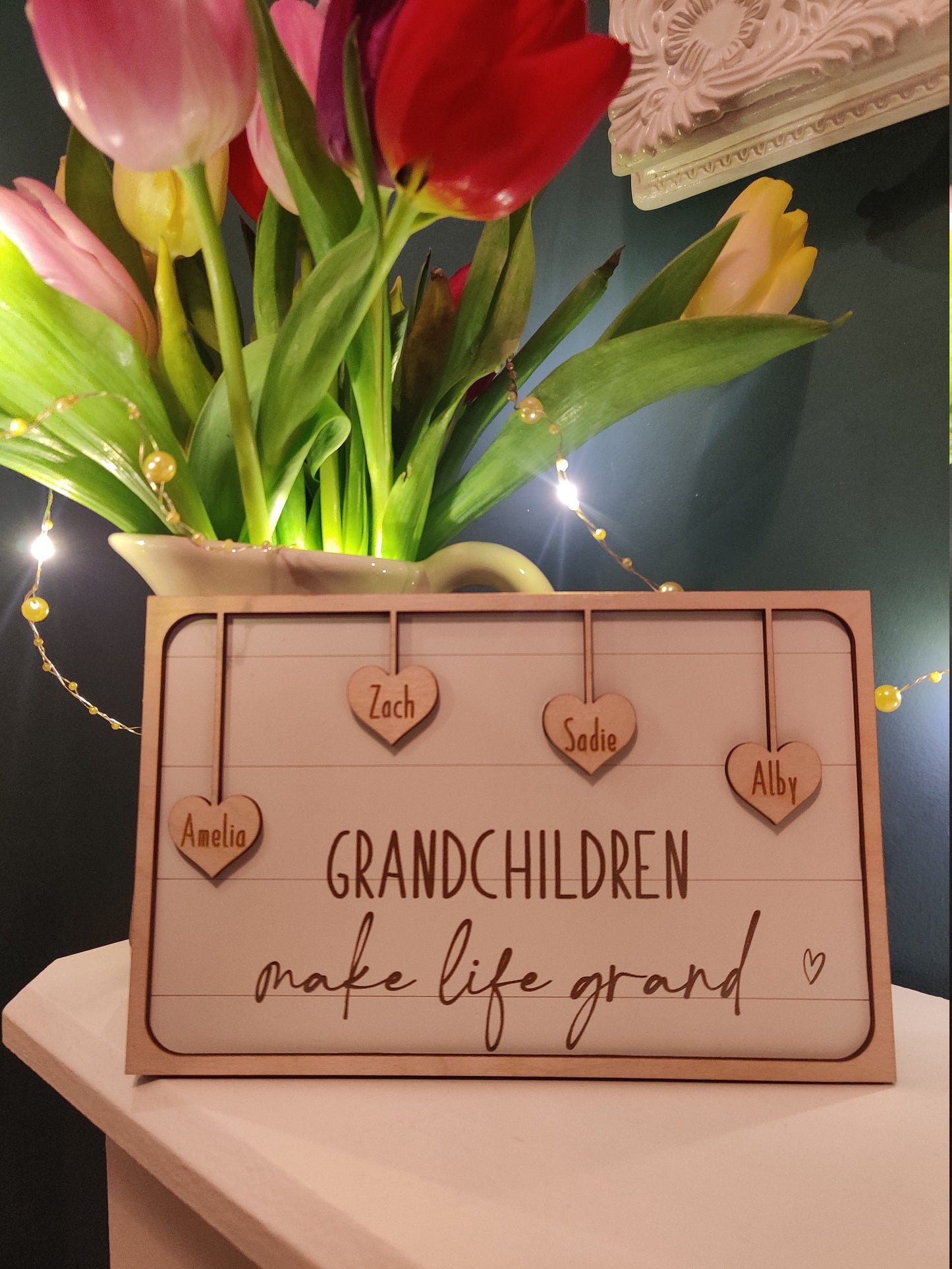 Grandchildren plaque, grandchildren make life grand/ grandparents