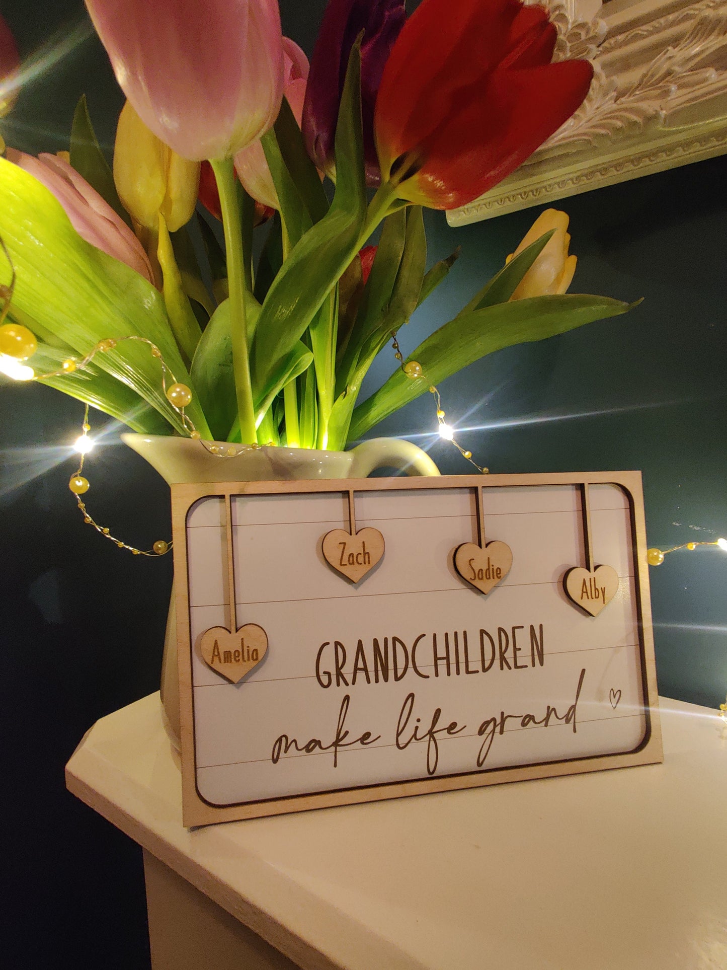 Grandchildren plaque, grandchildren make life grand/ grandparents