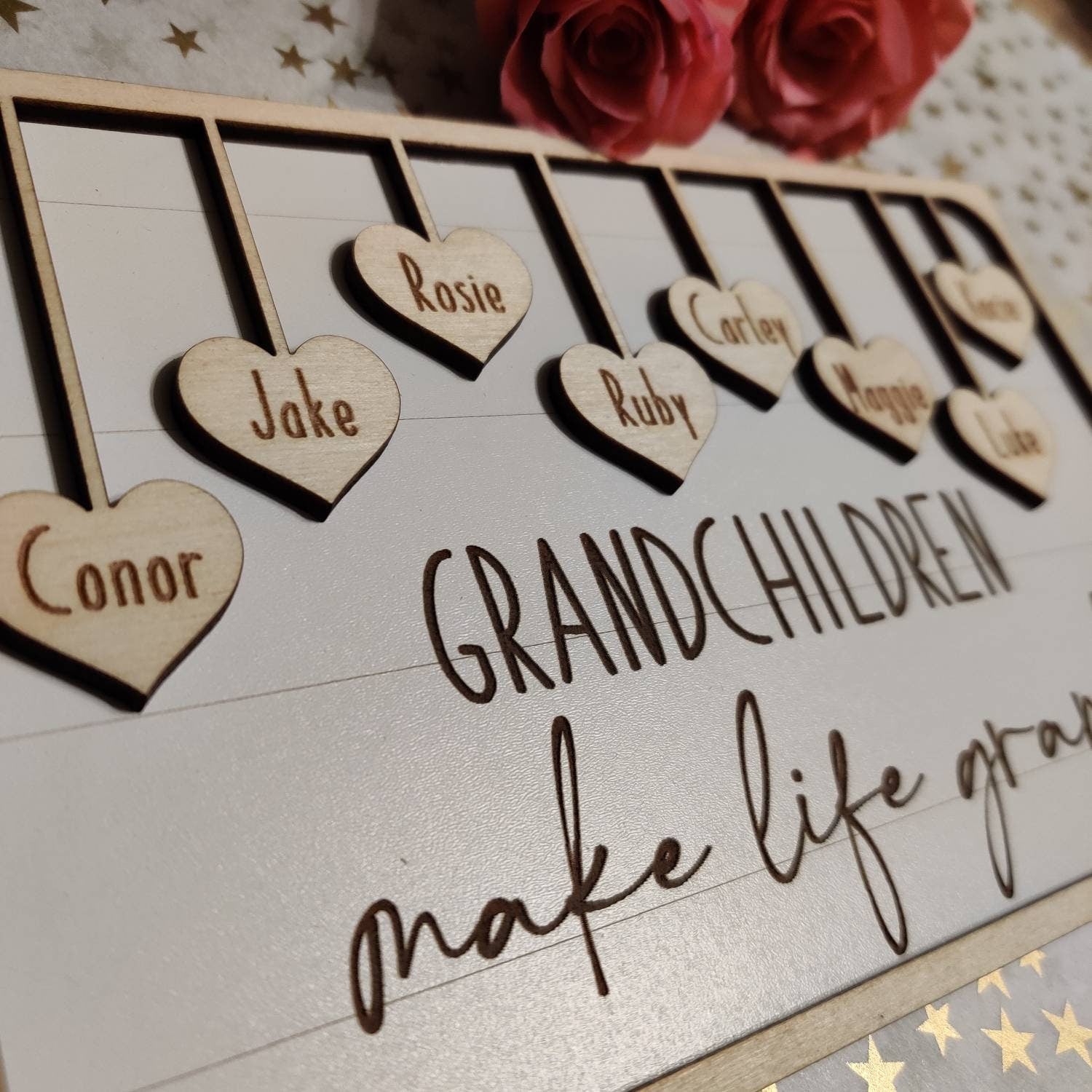 Grandchildren plaque, grandchildren make life grand/ grandparents