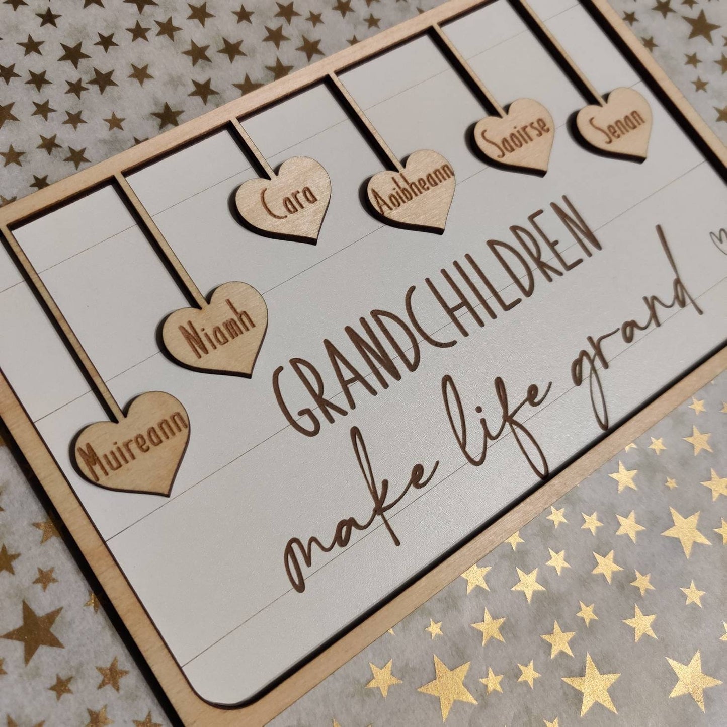 Grandchildren plaque, grandchildren make life grand/ grandparents