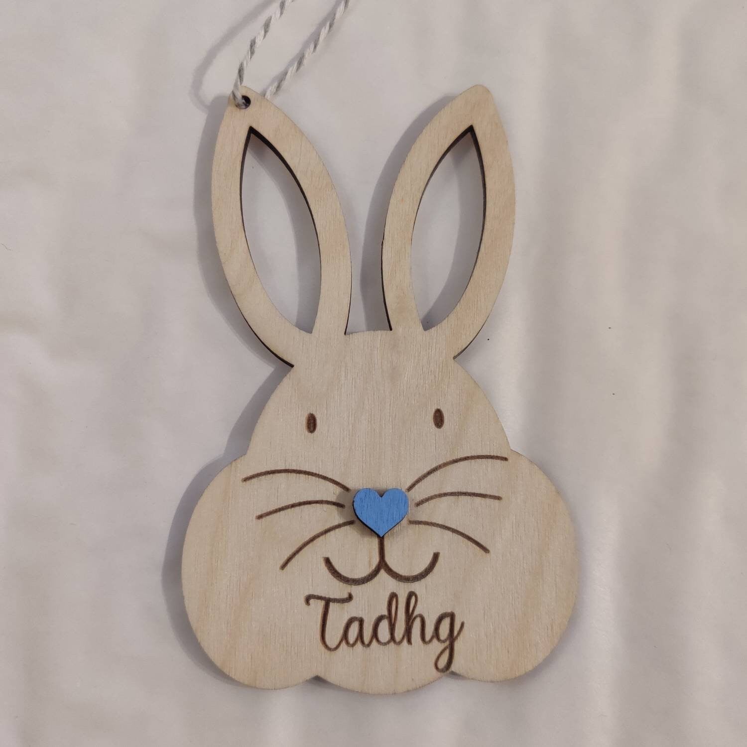 Personalised Easter bunny basket/tree tag