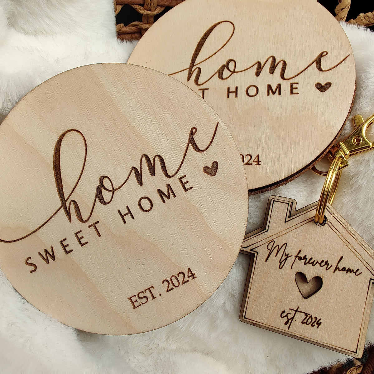 Personalised new home coasters