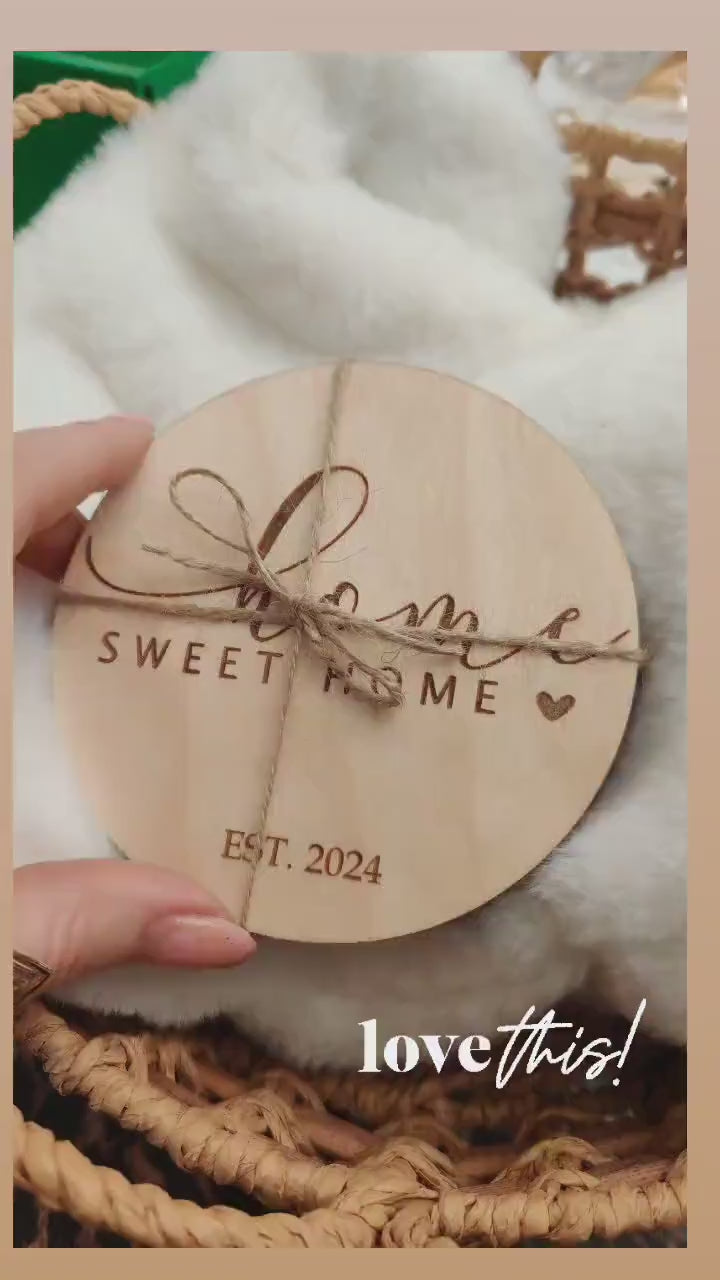 Personalised new home coasters