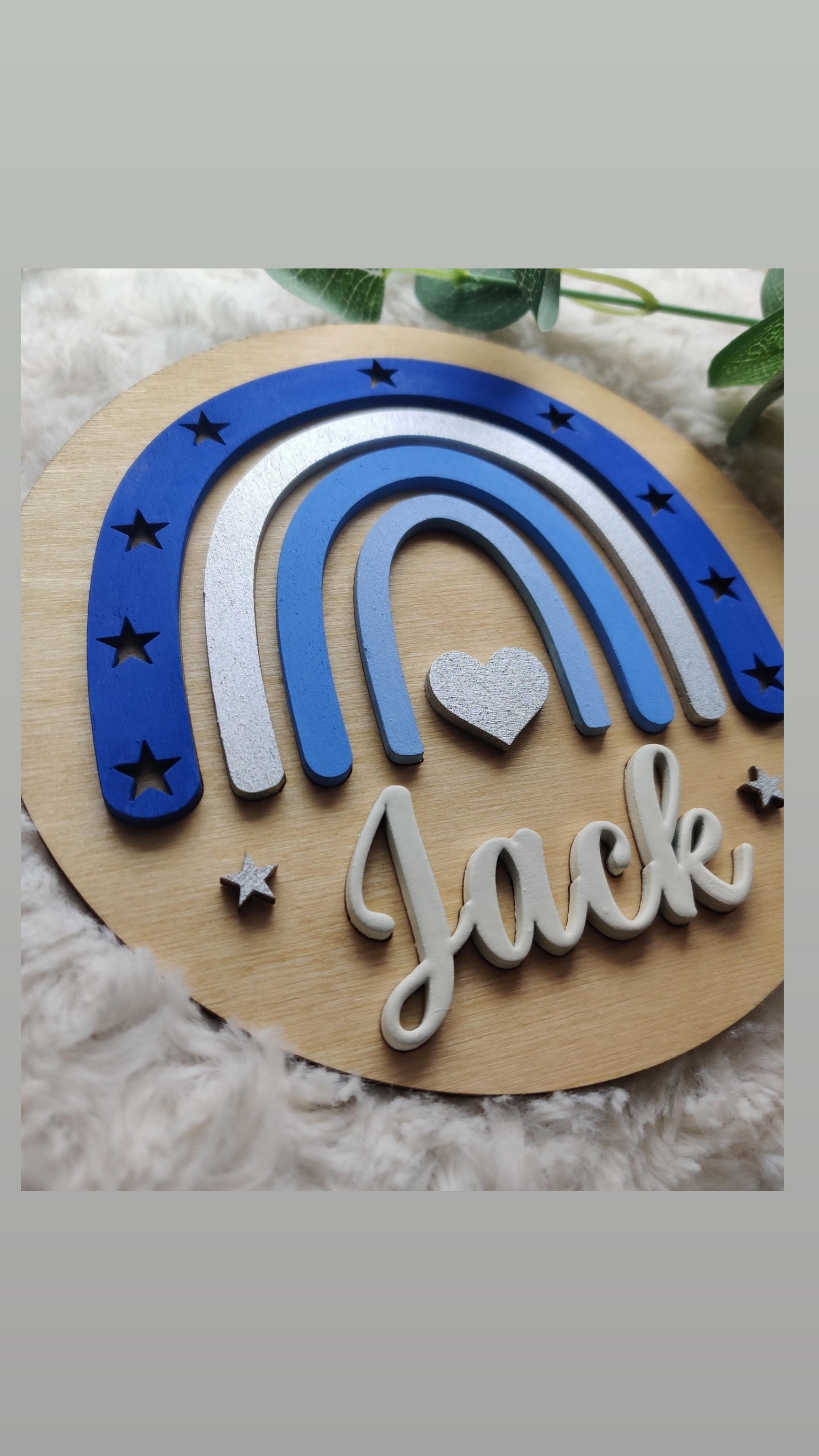 Personalised baby name sign