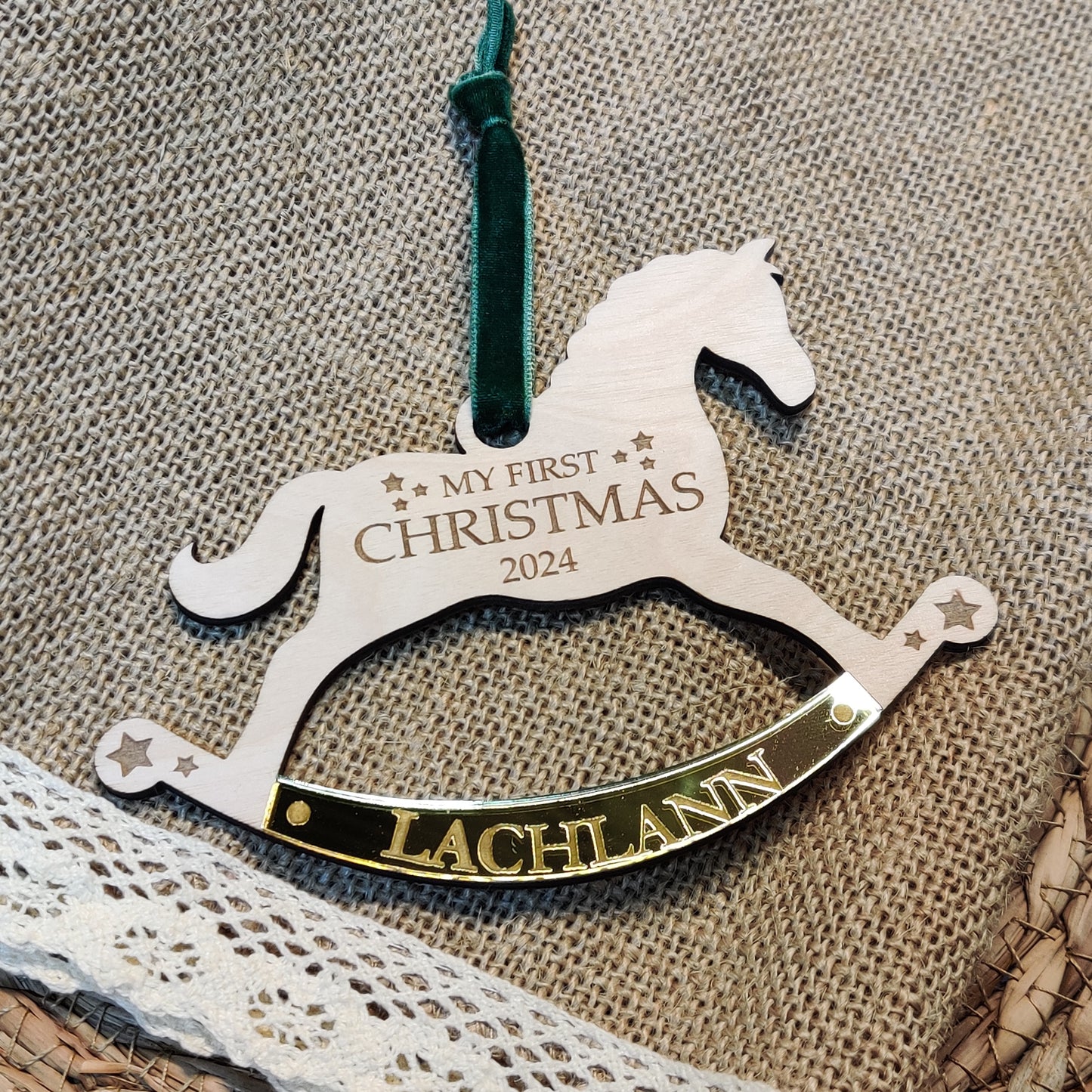 My first Christmas rocking horse