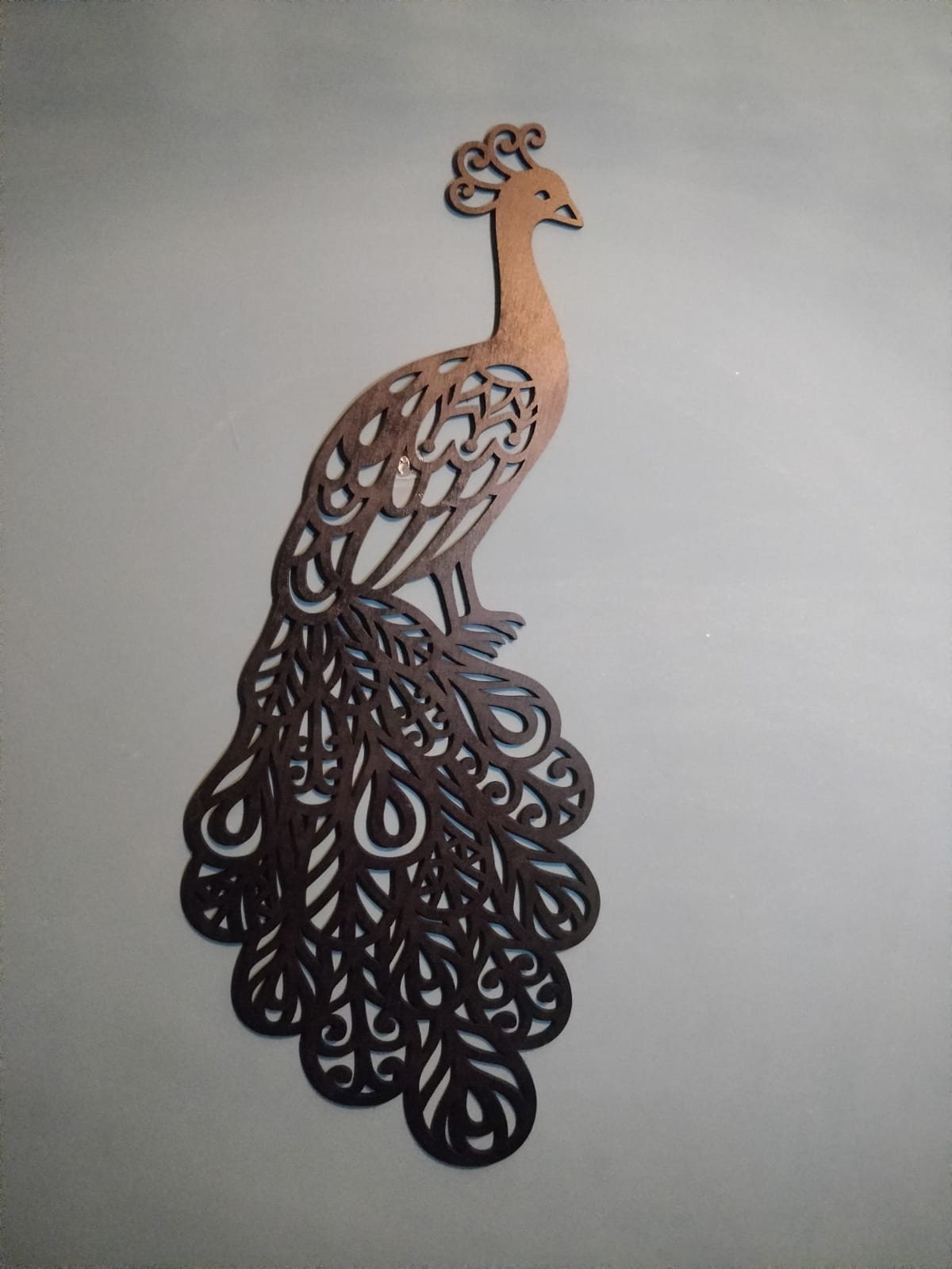 Wooden peacock decor – wooden