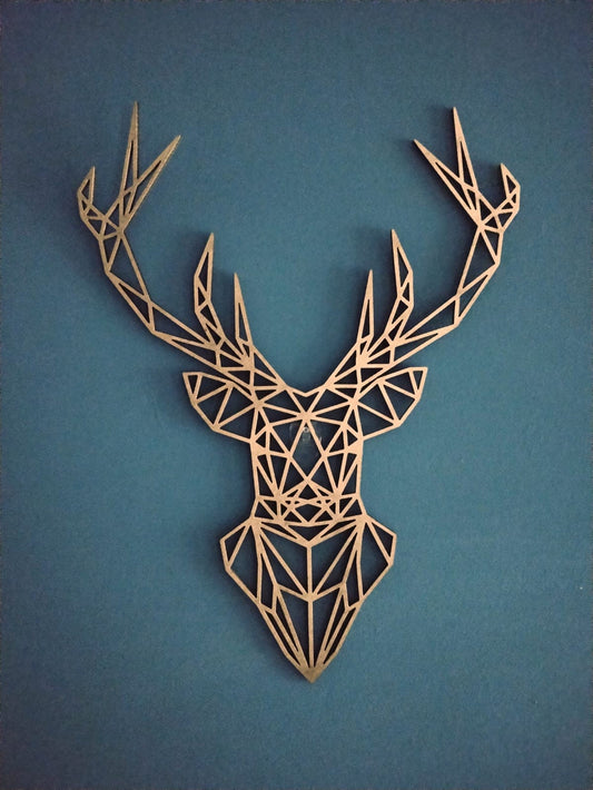 Geometric wooden stag