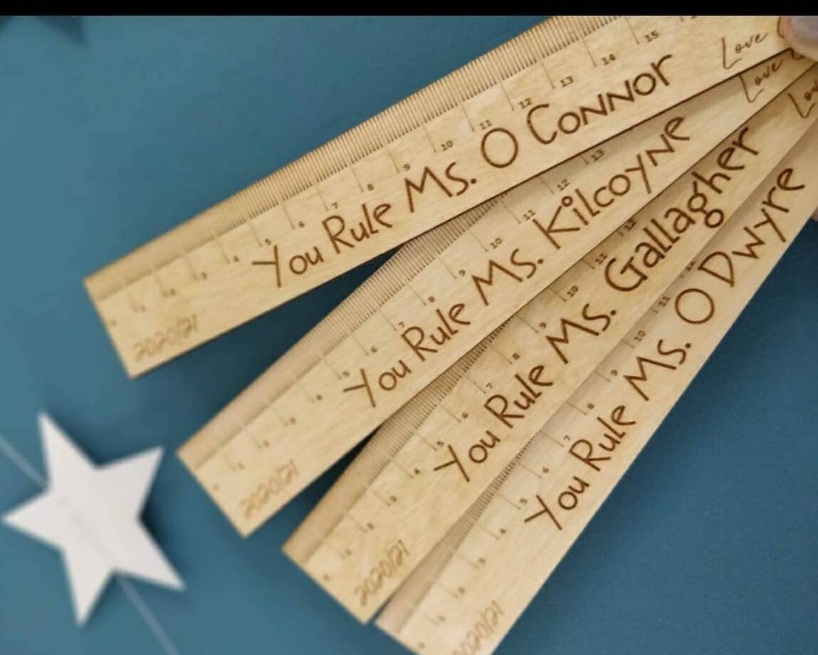 Personalised teacher ruler gift