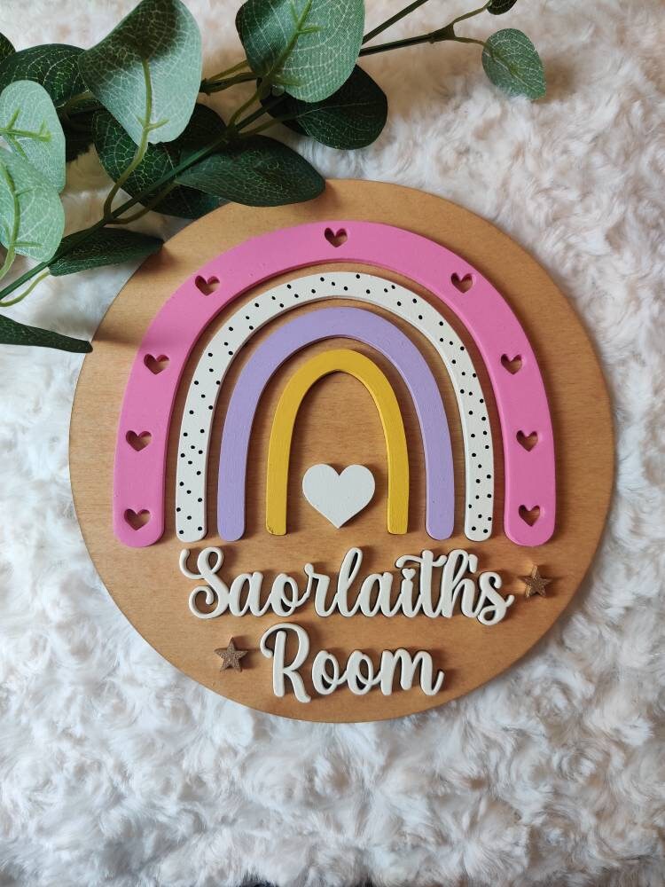 Rainbow name sign