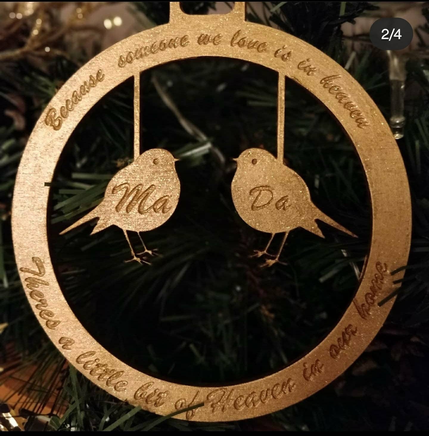 Remembrance robin decoration - Because someone we love is in heaven, there's a little bit of heaven in out home.