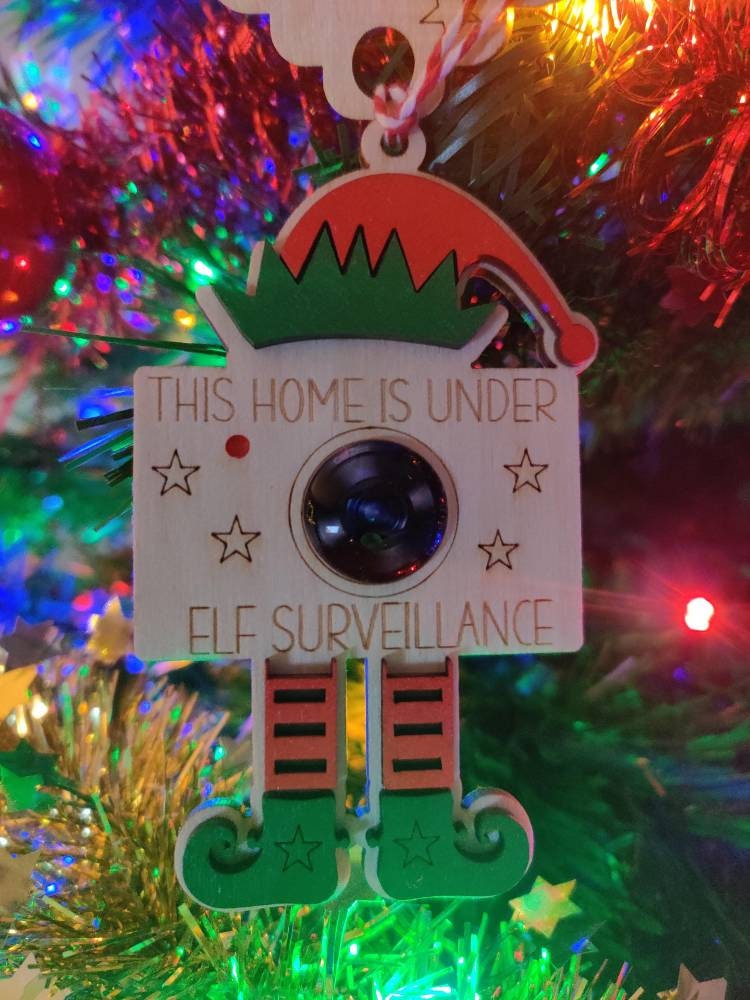 Santa cam tree decor