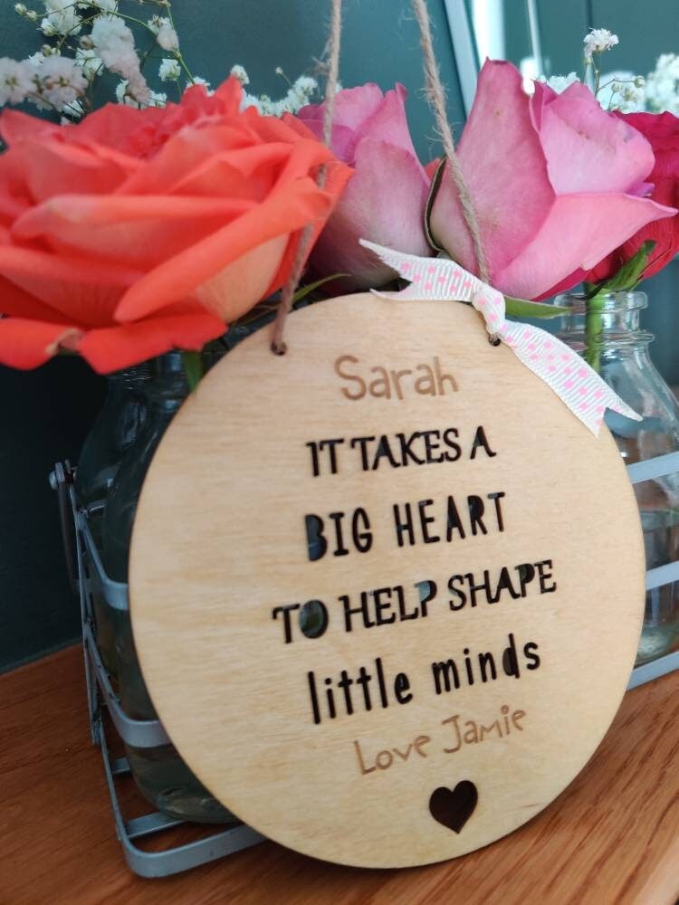 Personalised teacher/SNA keepsake decoration, gift.
