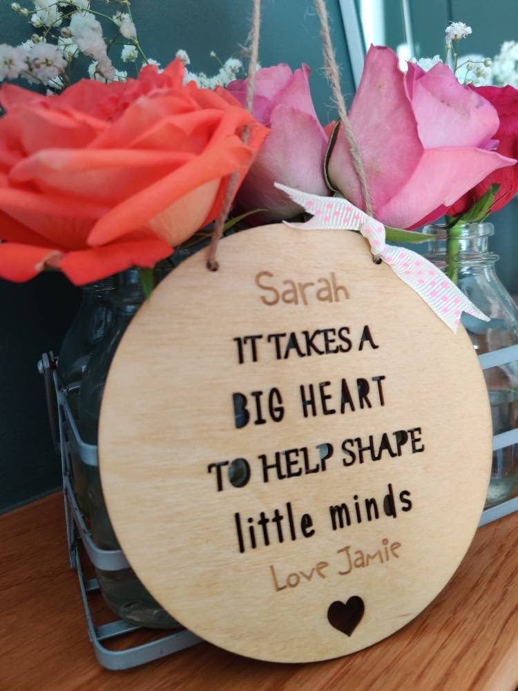 Personalised teacher/SNA keepsake decoration, gift.