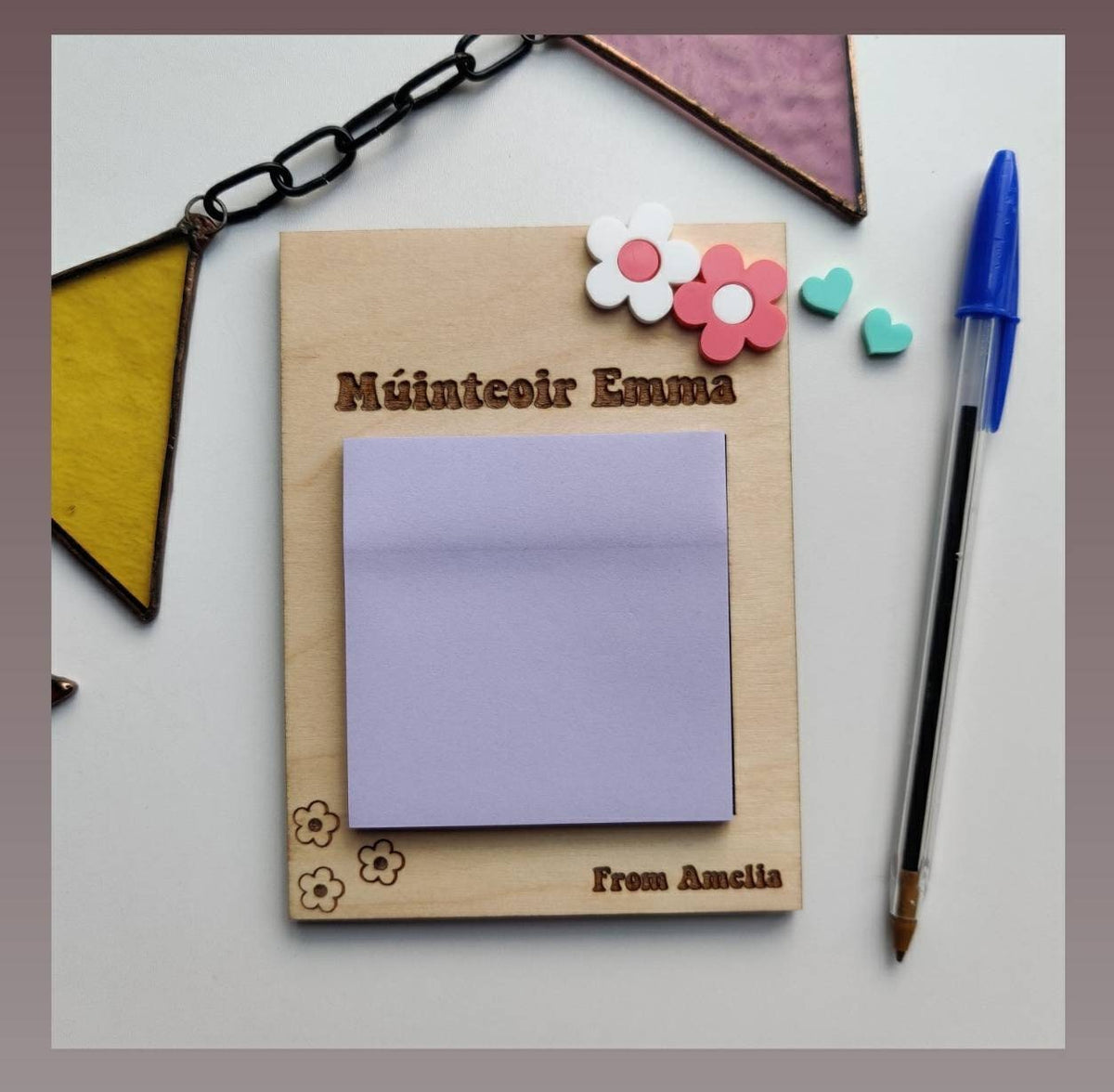 Teacher post-it holder