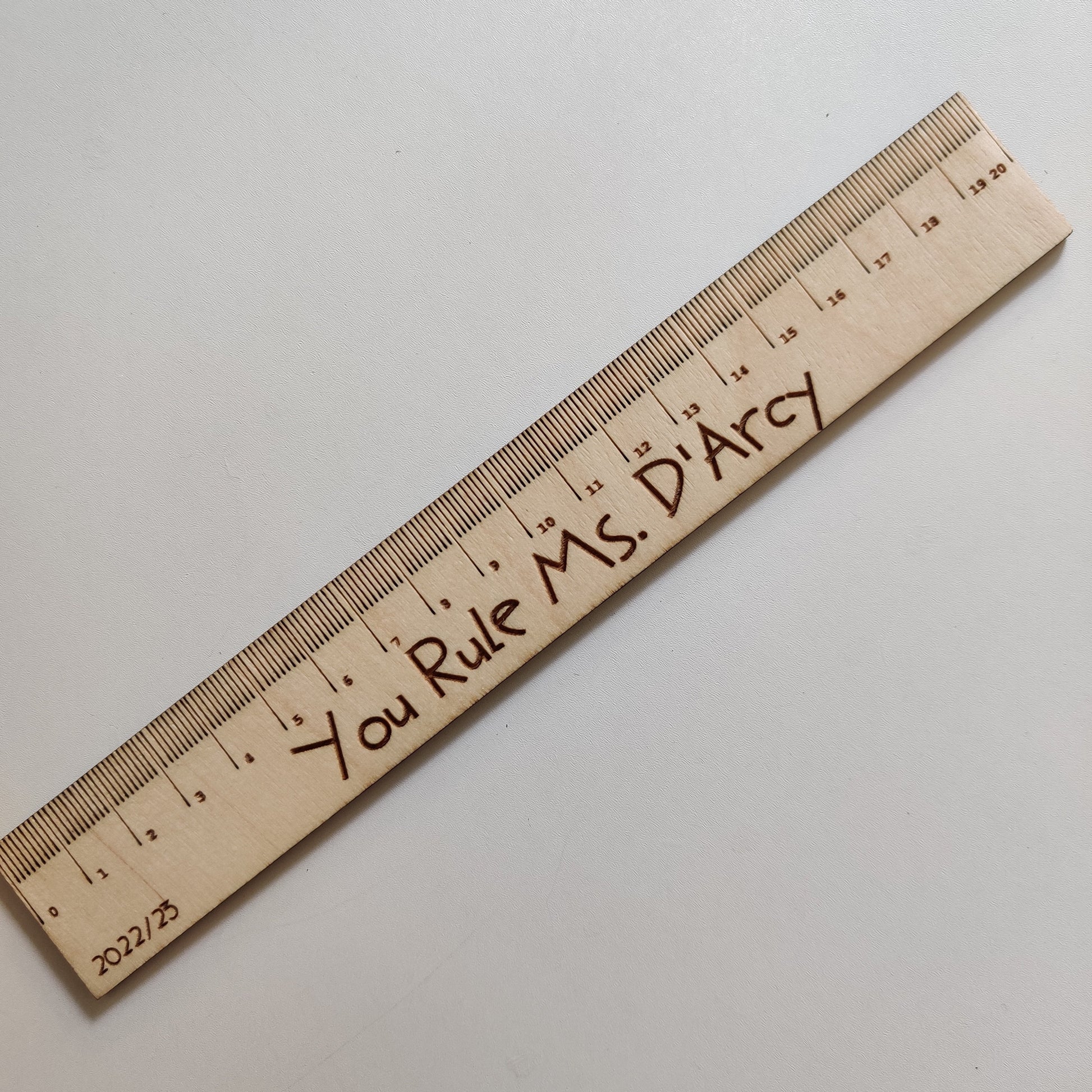 Personalised teacher ruler gift