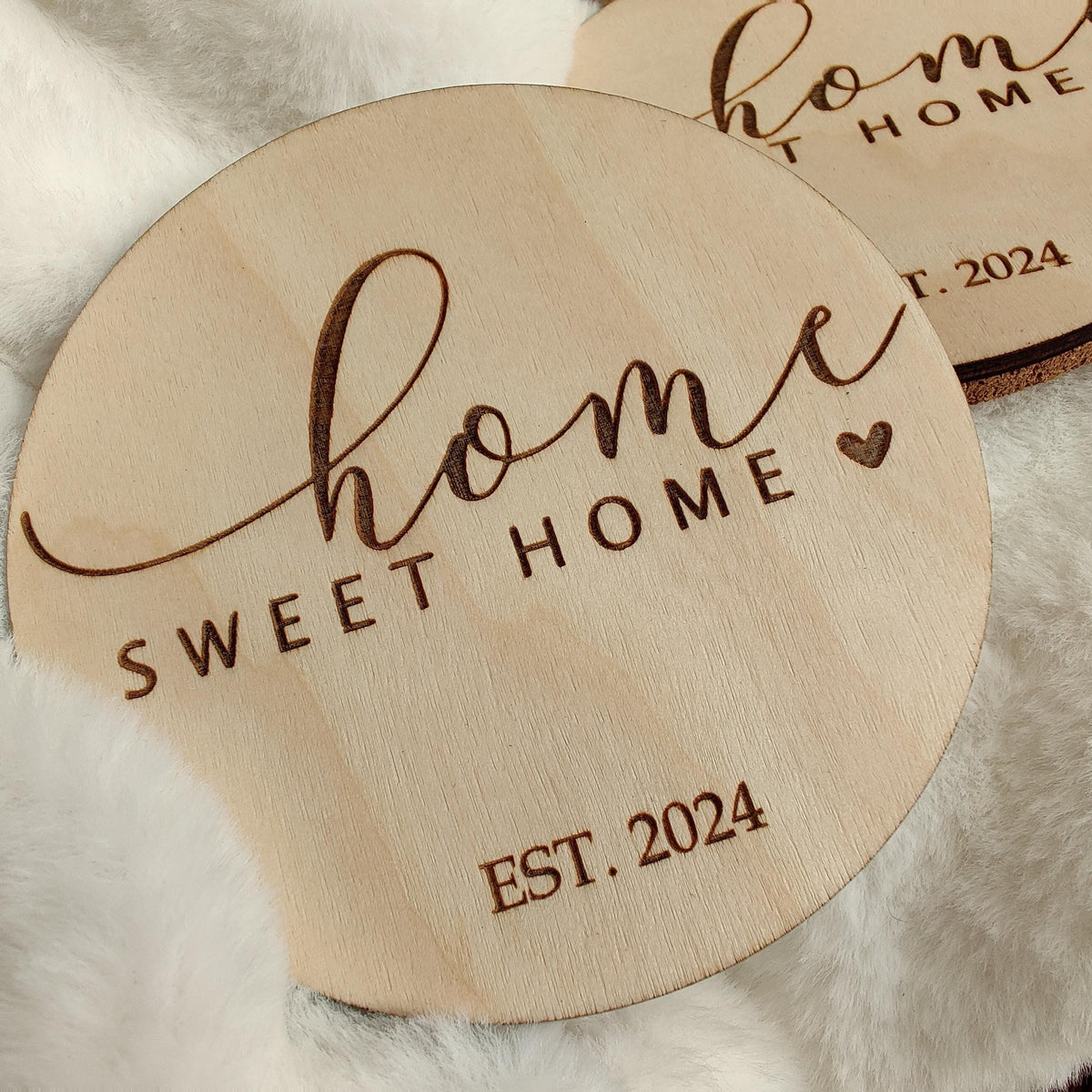 Personalised new home coasters