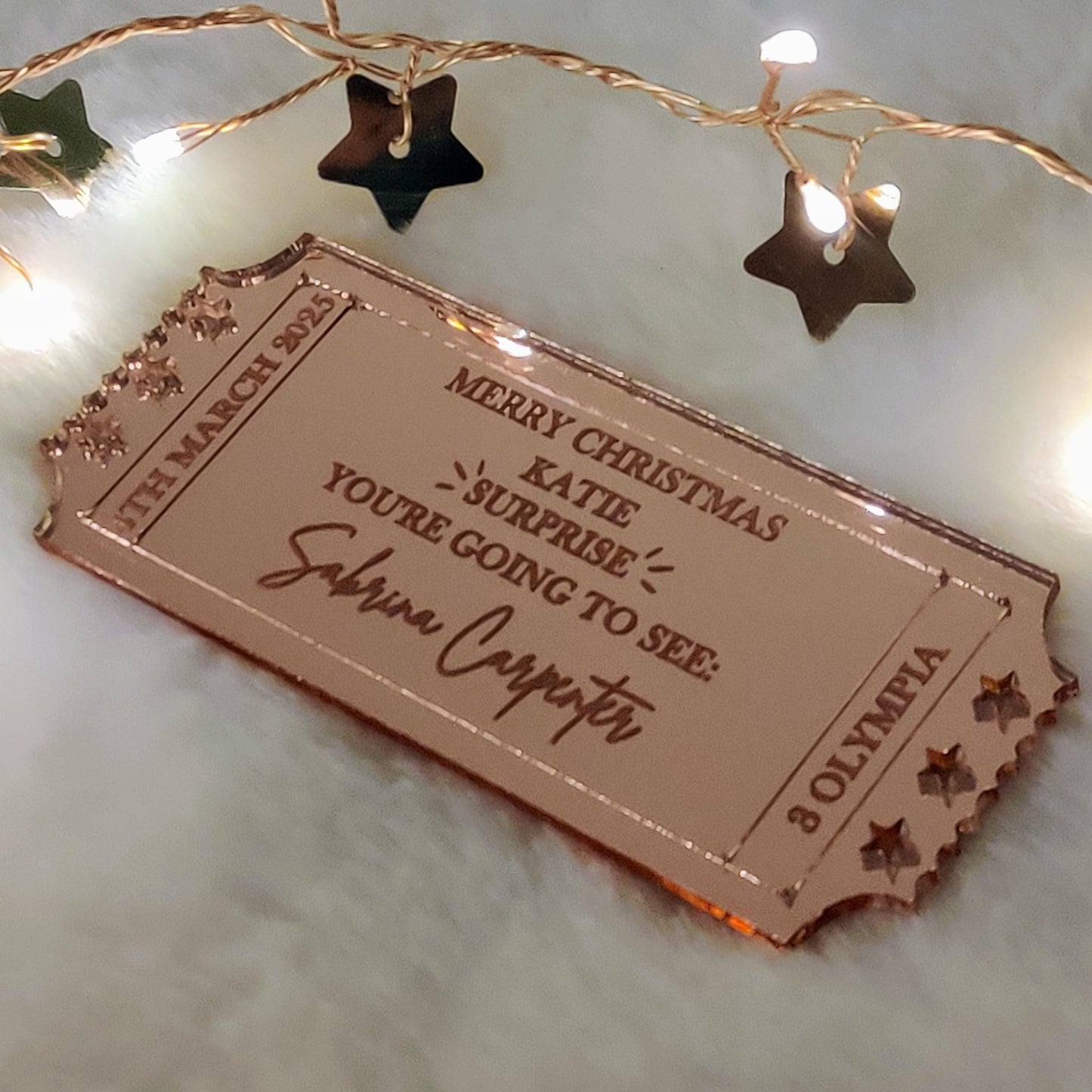 Ticket stub decoration
