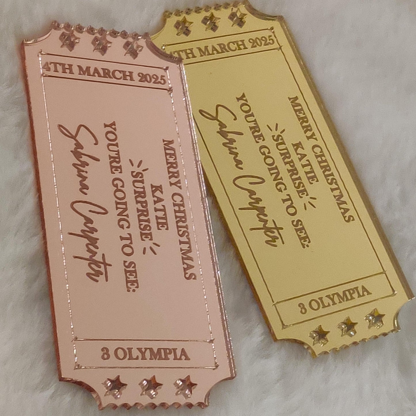 Ticket stub decoration