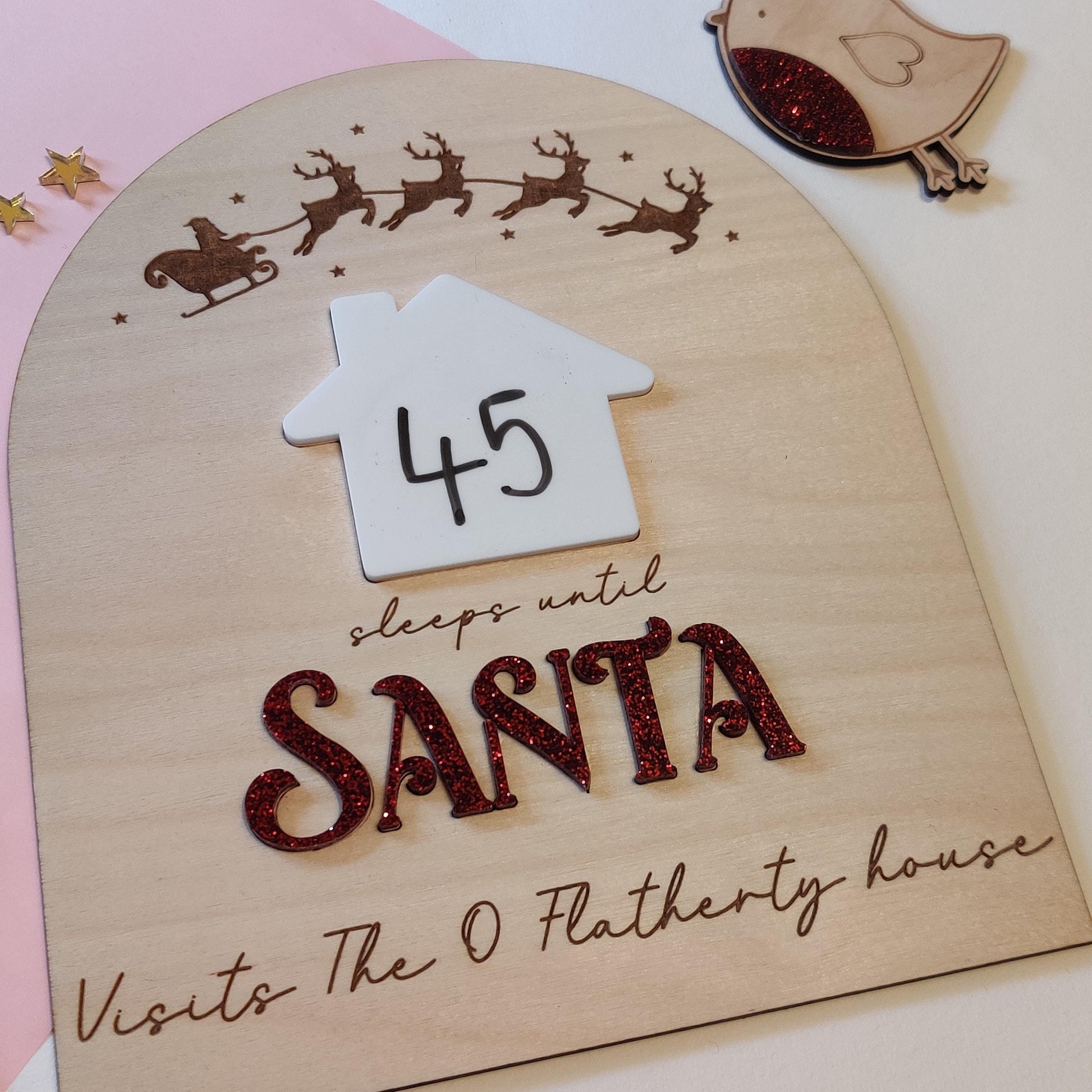 Santa countdown board