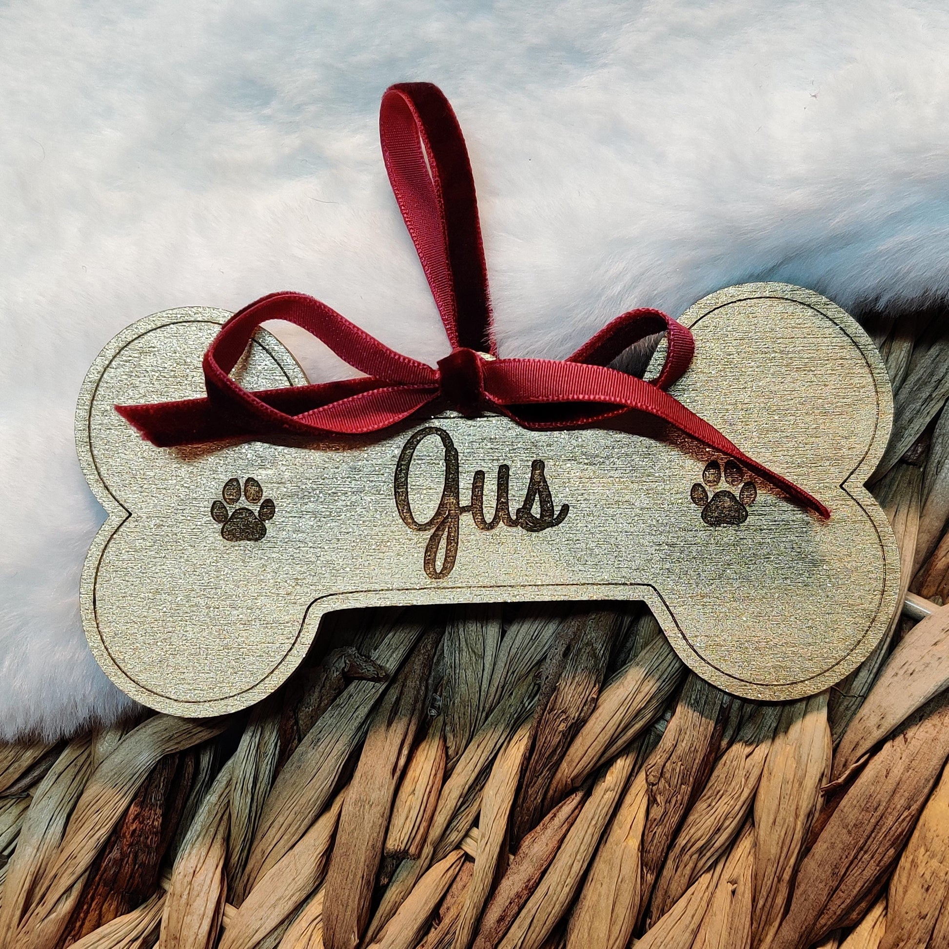 Personalised dog bone - Christmas decoration