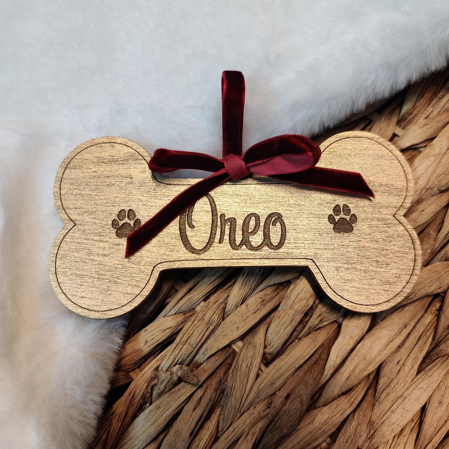 Personalised dog bone - Christmas decoration