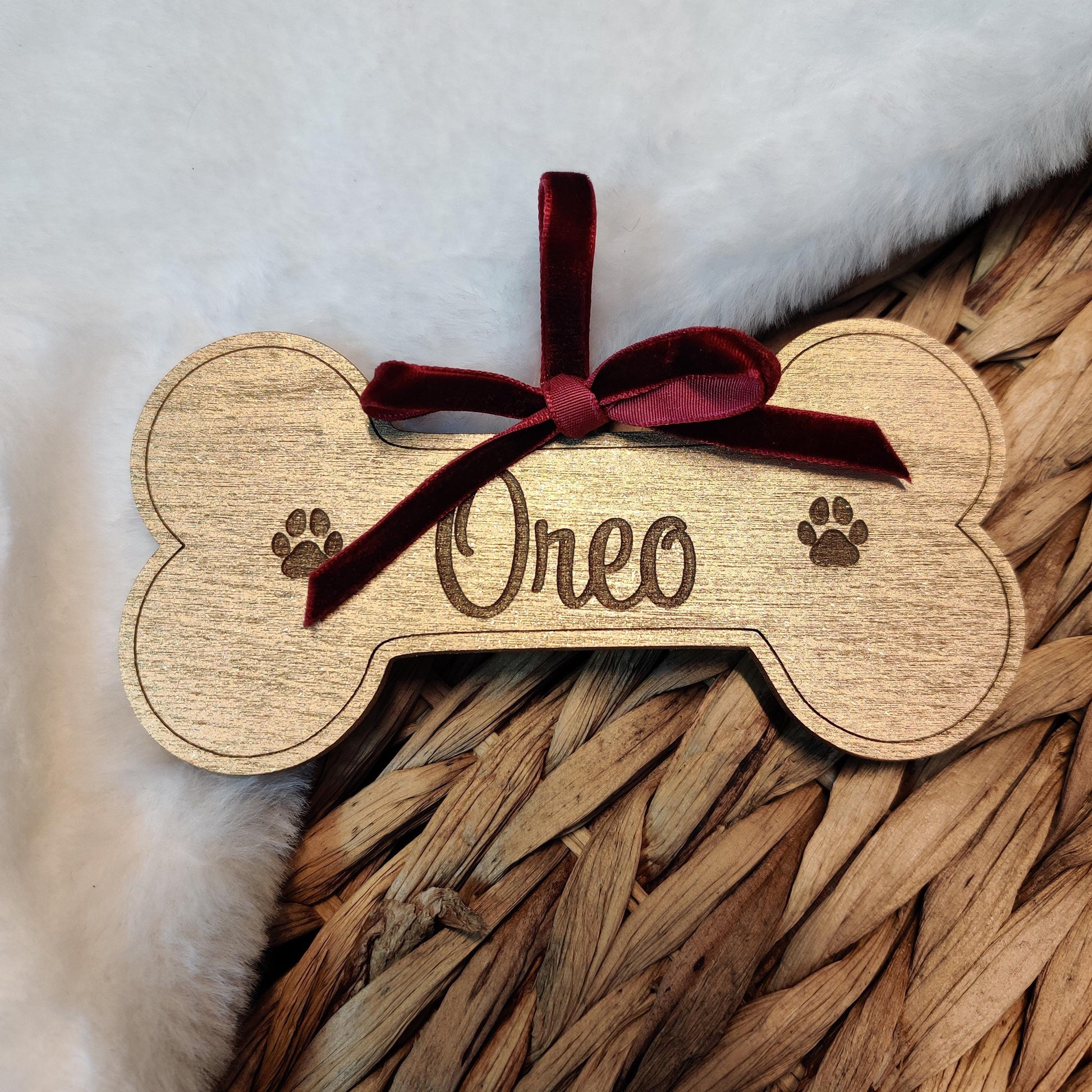 Personalised dog bone - Christmas decoration