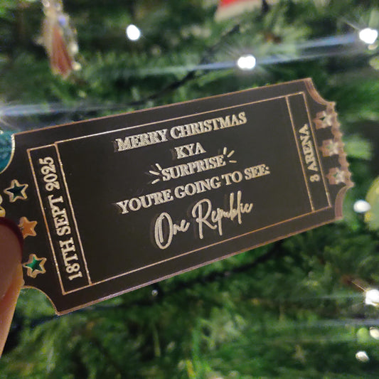 Ticket stub decoration