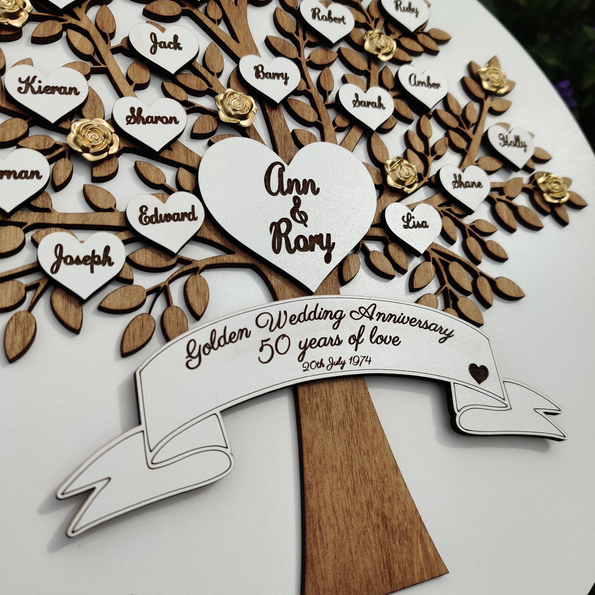 Family tree single hearts