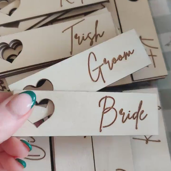 Wedding place names wooden made in Ireland