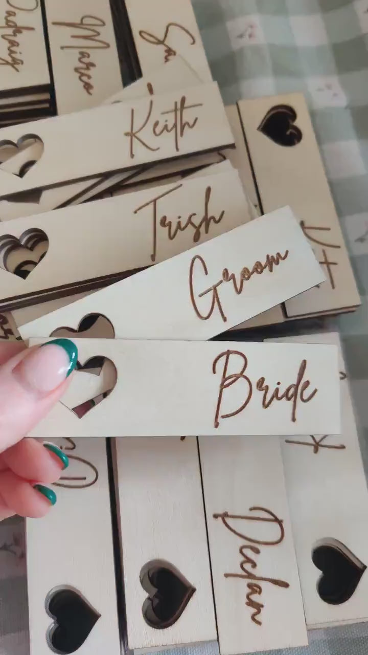 Wedding place names wooden made in Ireland