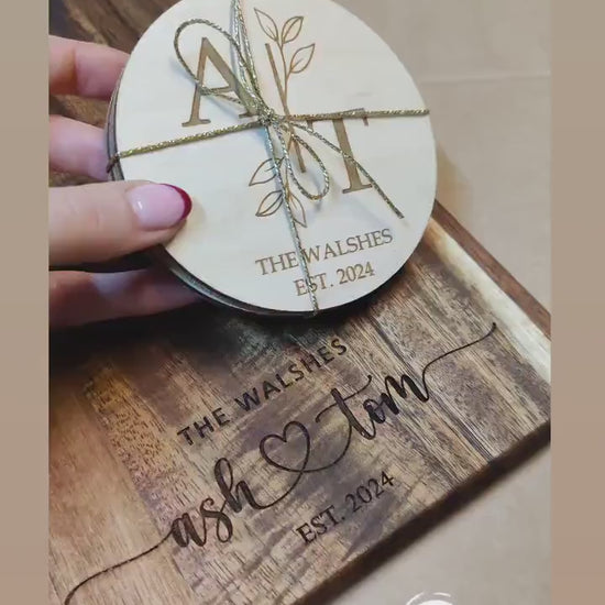 Laser Engraved Personalised Coasters: New Home Gift