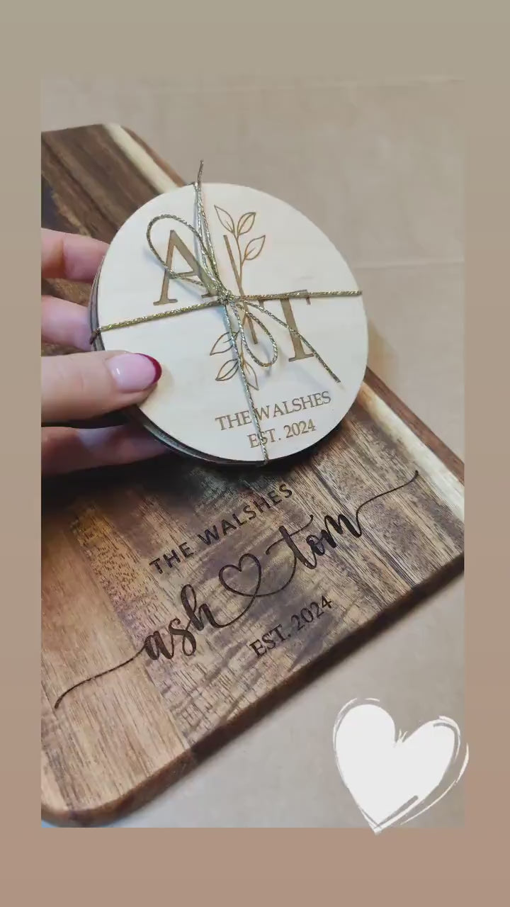 Laser Engraved Personalised Coasters: New Home Gift