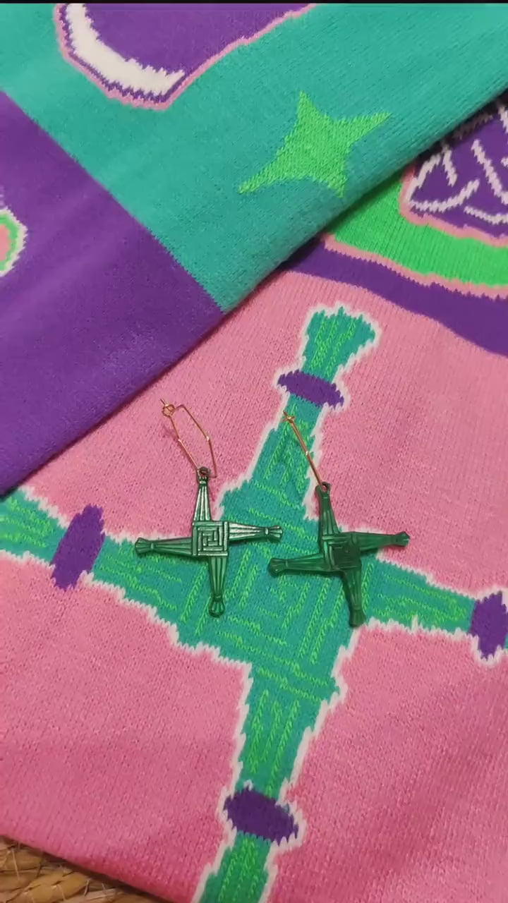 Brigids cross earrings