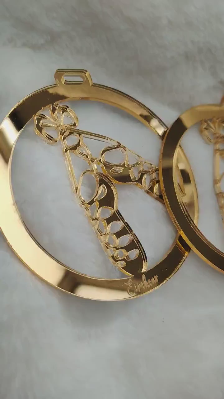 Mirrored Acrylic Irish Dancing Ornament: Laser Cut Gift