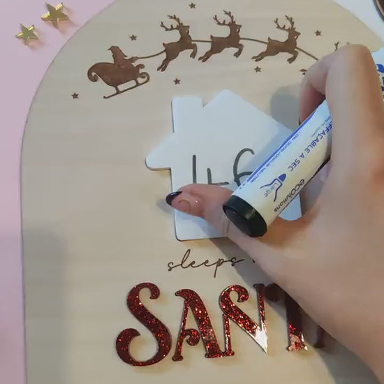 Santa countdown board