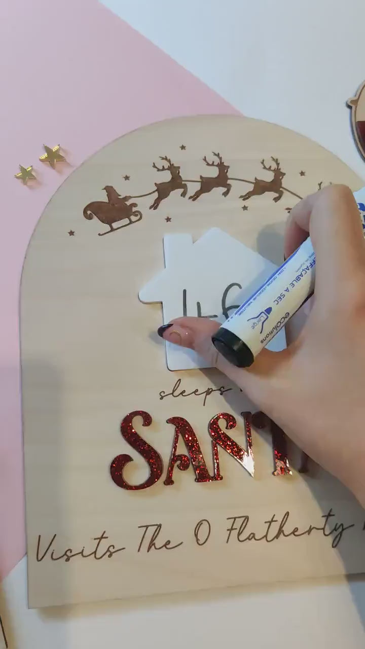 Santa countdown board